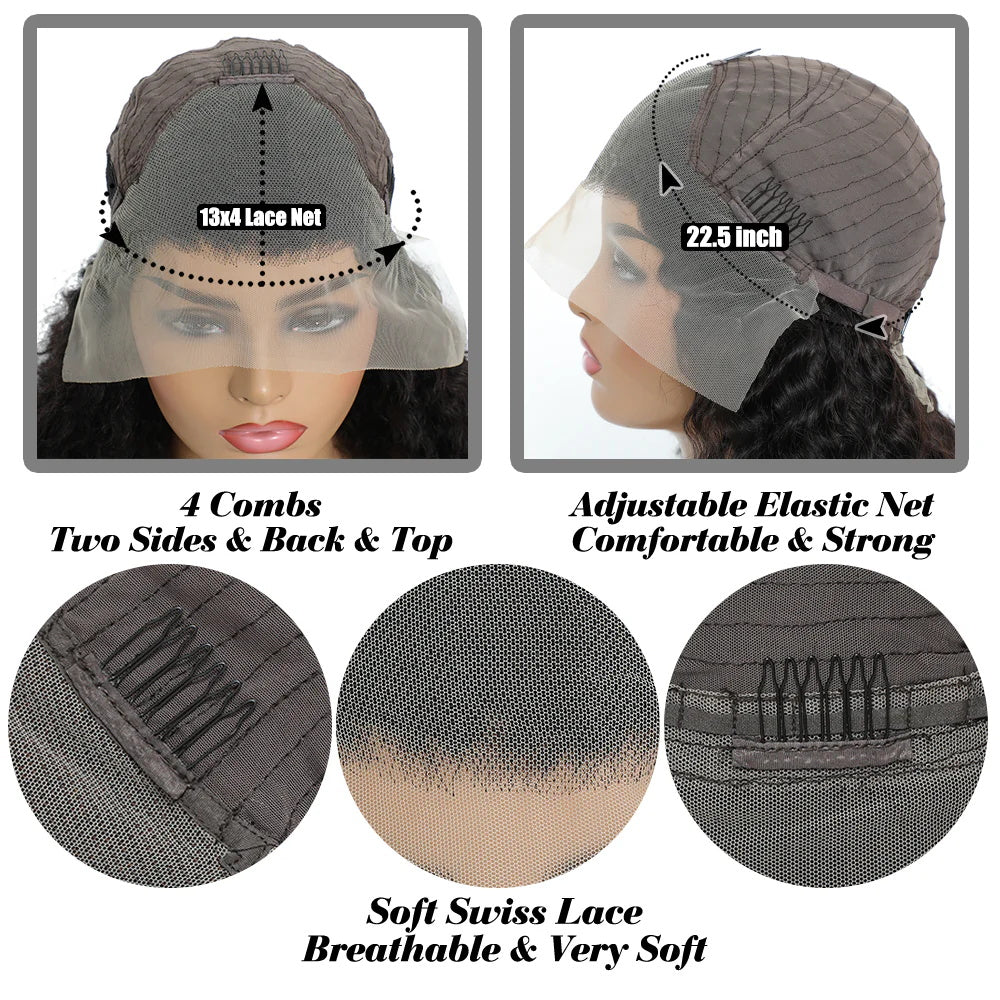 DBO Human hair Body Wave Wig with13x4 Lace Frontal