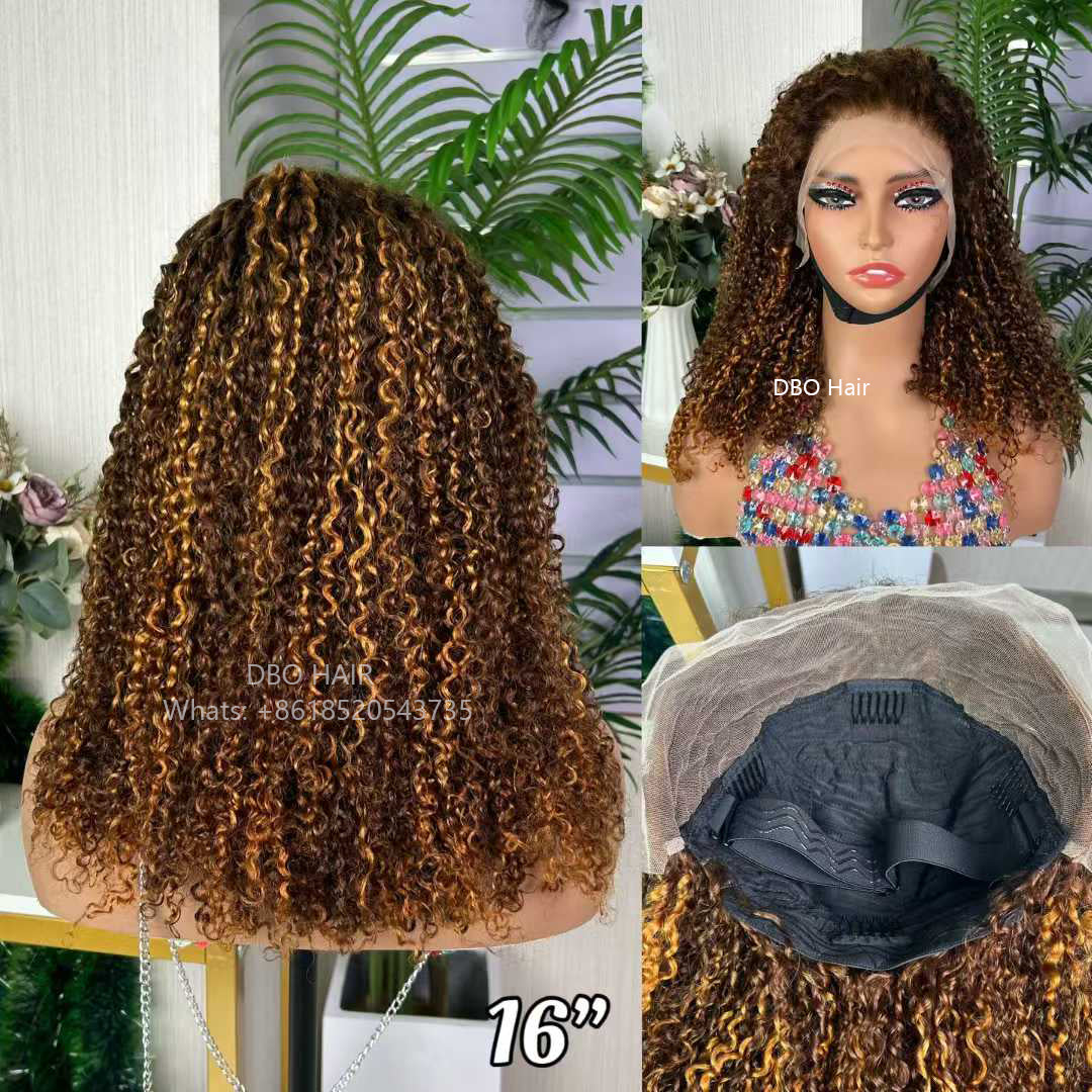 DBO SDD 13X4 pixie curly piano color wig 16 inch
