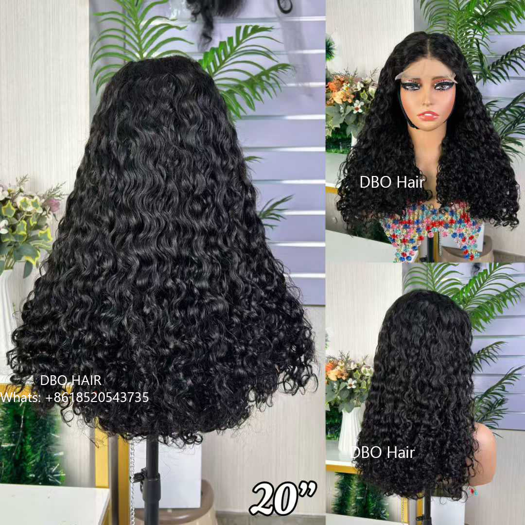 DBO SDD water curly lace closure wig Nature Color 20"