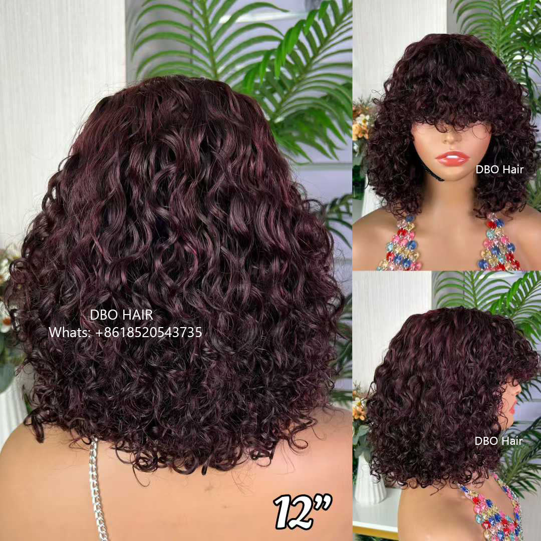 DBO Water wave fringe wig 99J 12 inch