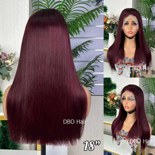 DBO 13×4 lace frontal wig 99J # 18 inch