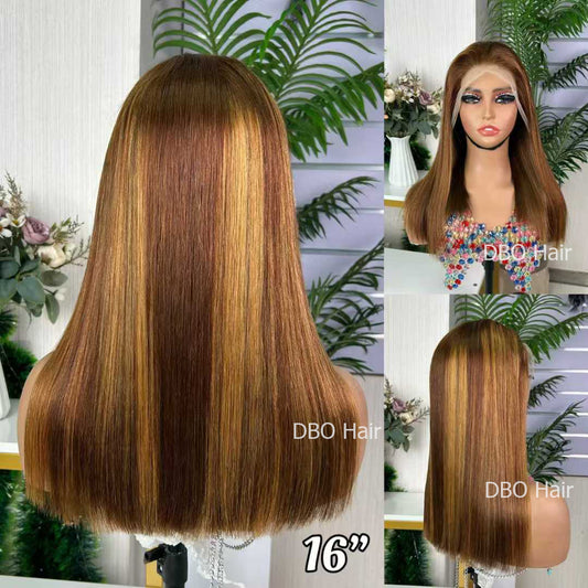 DBO 13×4 SDD bone straight wig P430# 16 inch
