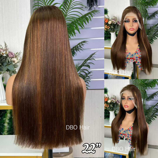 DBO 13×4 SDD bone straight wig P430# 22 inch