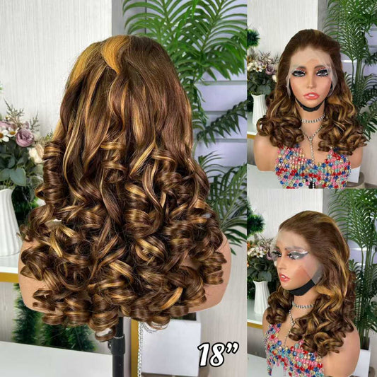 13×4 sdd loose bouncy wig p430# 18 inch in stock