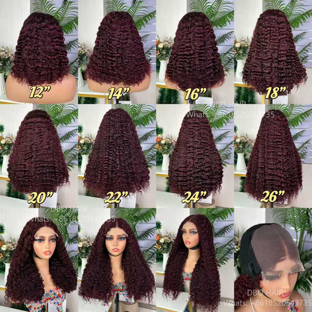 5x5 SDD Burmese curly wig 99j# 12-26 inch stock