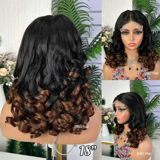 5×5 SDD loose bouncy lace closure wig