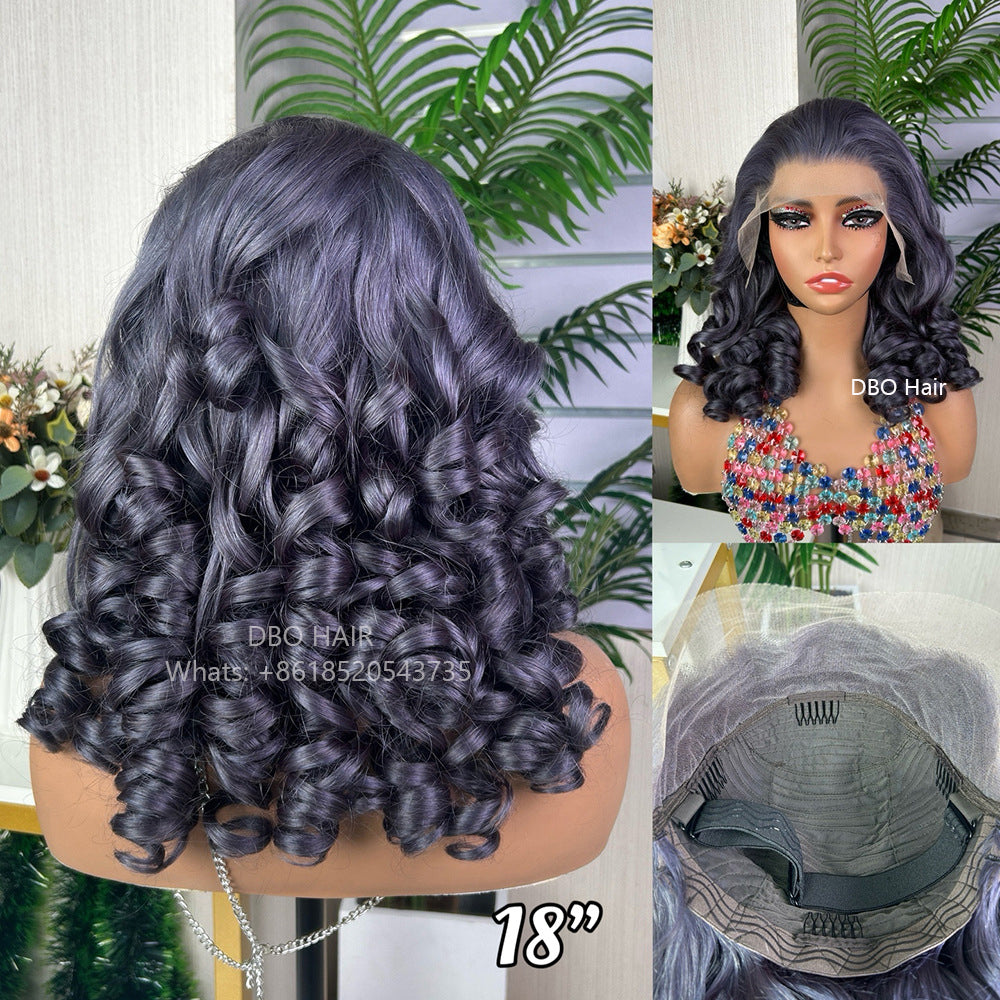 DBO 13X4 Glueless wig bouncy curl 18 inch Grey