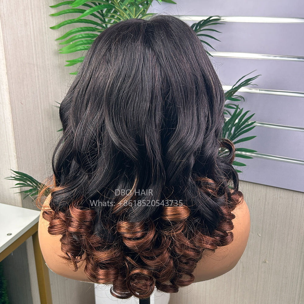 DBO 5X5 Loose Bouncy Wig 18 inch  #TB1/#4