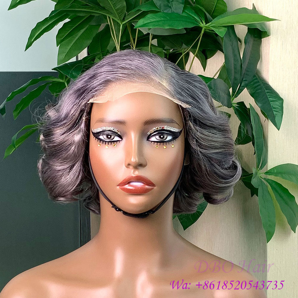 DBO BOB 5×5 Lace bouncy wig Grey