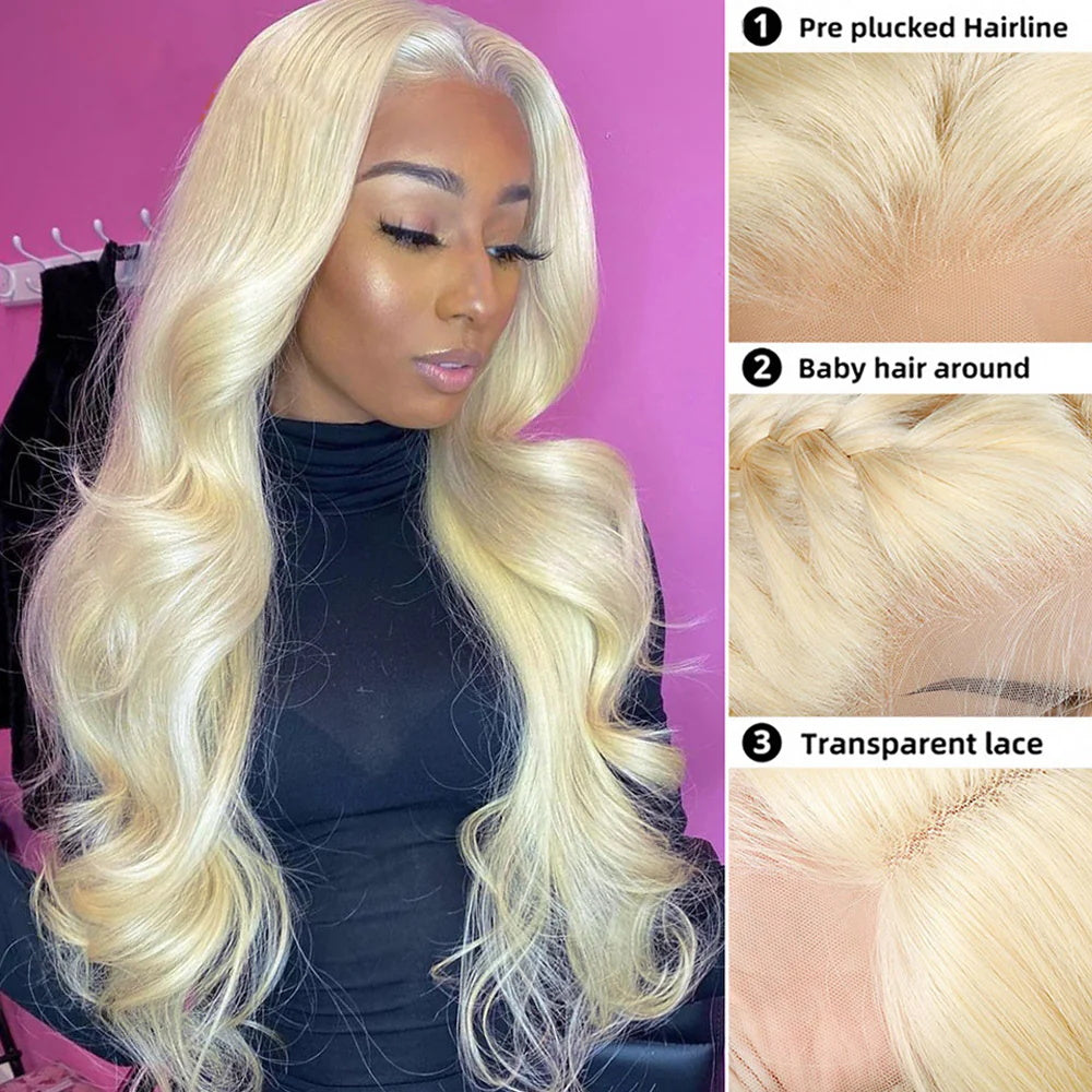 DBO  Blonde Body Wave Wig with13X4 Lace Frontal