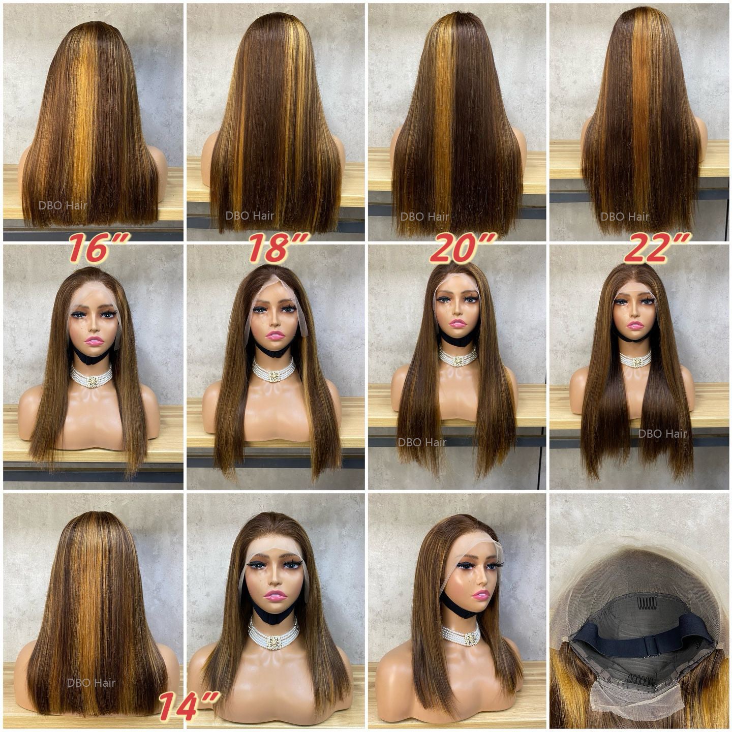 DBO 13*4 Lace Frontal Stright Wig Piano #