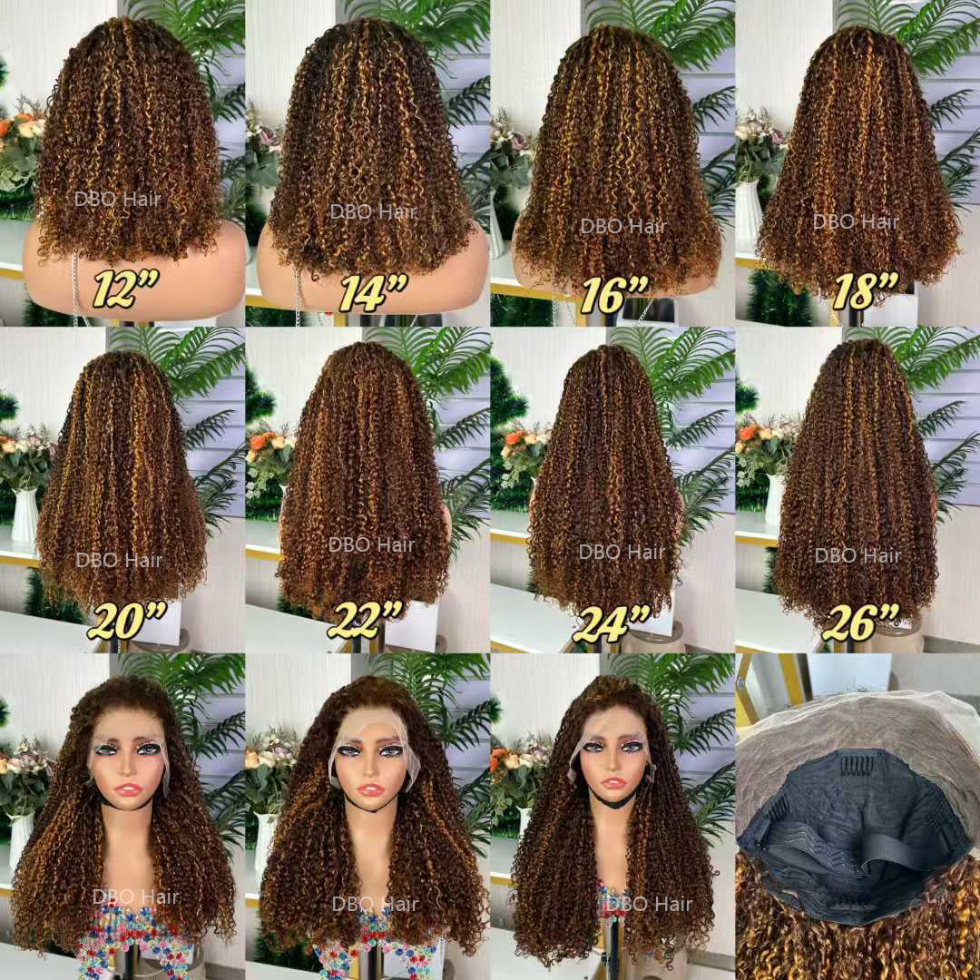 DBO SDD 13X4 pixie curly piano color wig 12-26 inch stock