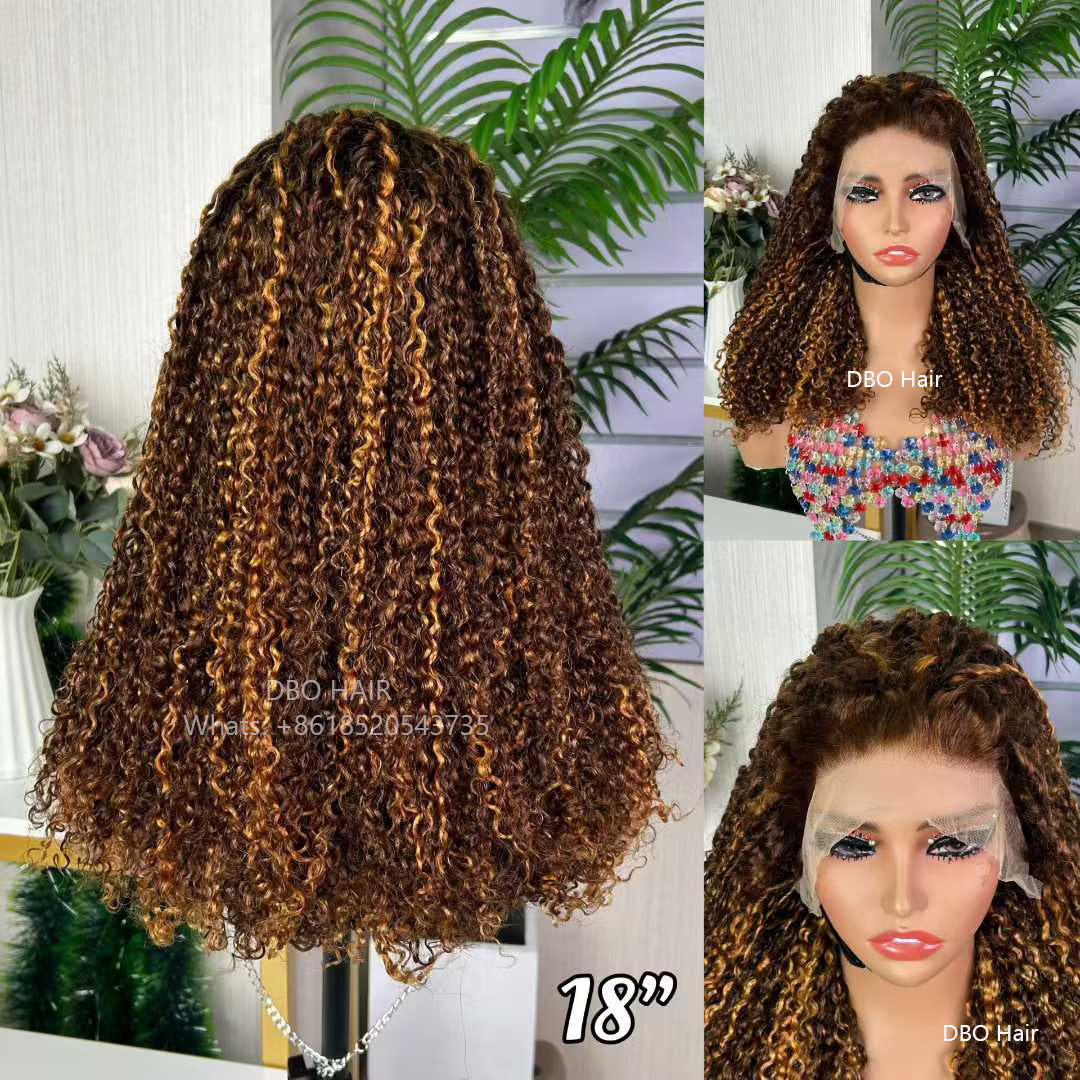 DBO SDD 13X4 pixie curly piano color wig 18 inch