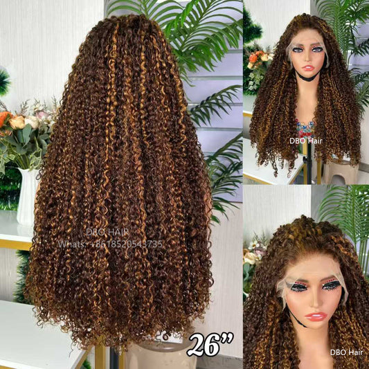 DBO SDD 13X4 pixie curly piano color wig 26 inch