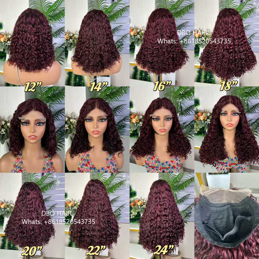 DBO SDD 5×5 water wave lace closure wig #99J