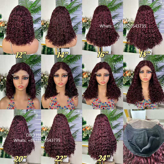 DBO SDD 5×5 water wave lace closure wig #99J