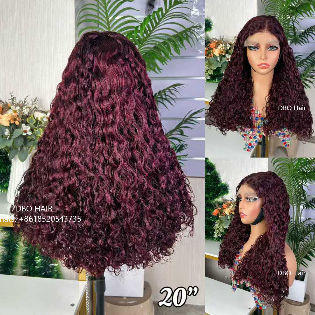 DBO SDD 5×5 water wave lace closure wig #99J 20 inch