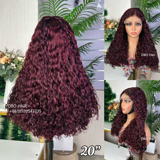 DBO SDD 5×5 water wave lace closure wig #99J 20 inch