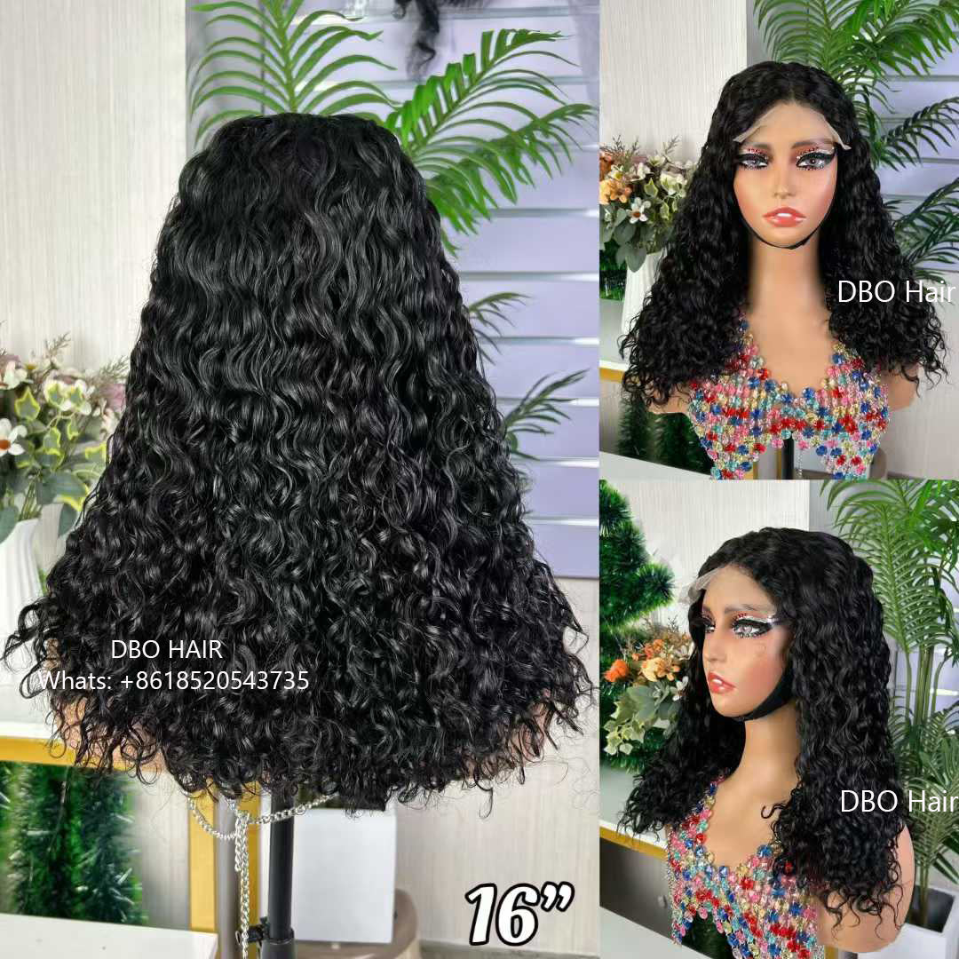 DBO SDD water curly lace closure wig Nature Color 20"