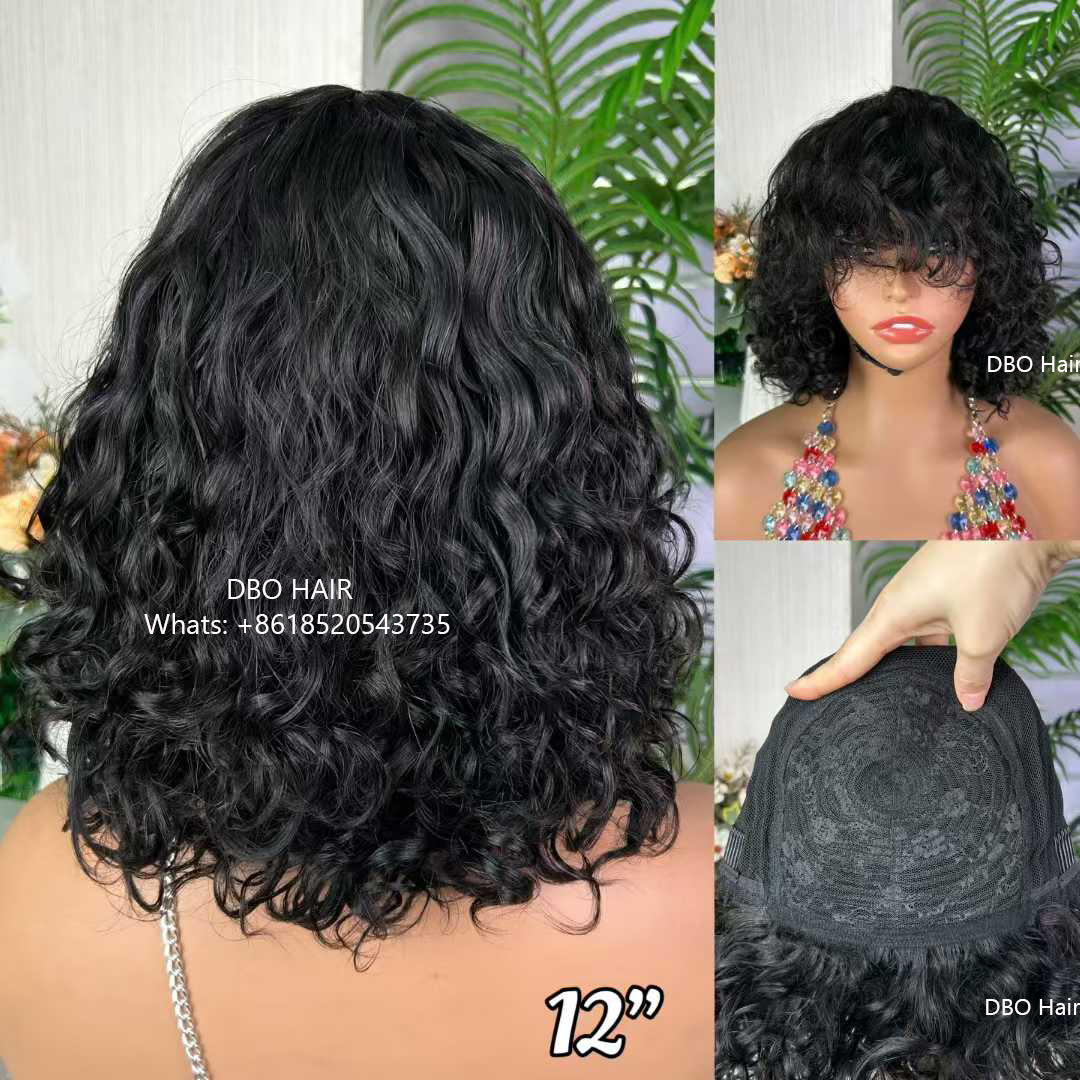 DBO Water wave fringe wig  WT Black Nature 12 inch