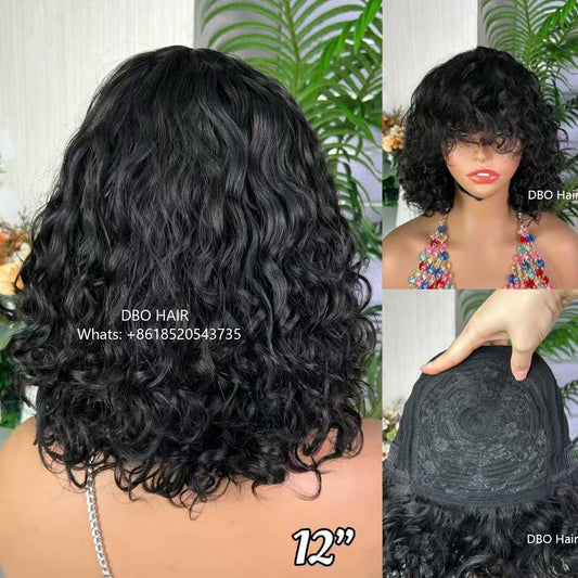 DBO Water wave fringe wig  WT Black Nature 12 inch