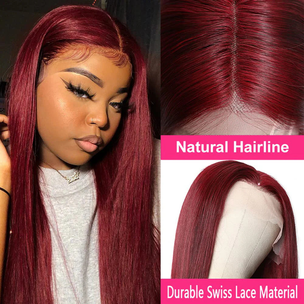 DBO 99J Straight Hair Wig with 4x4 Lace Closure