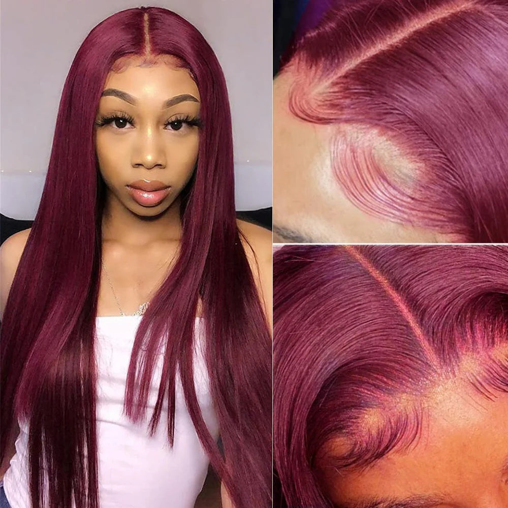 DBO 99J Straight Hair Wig with 4x4 Lace Closure