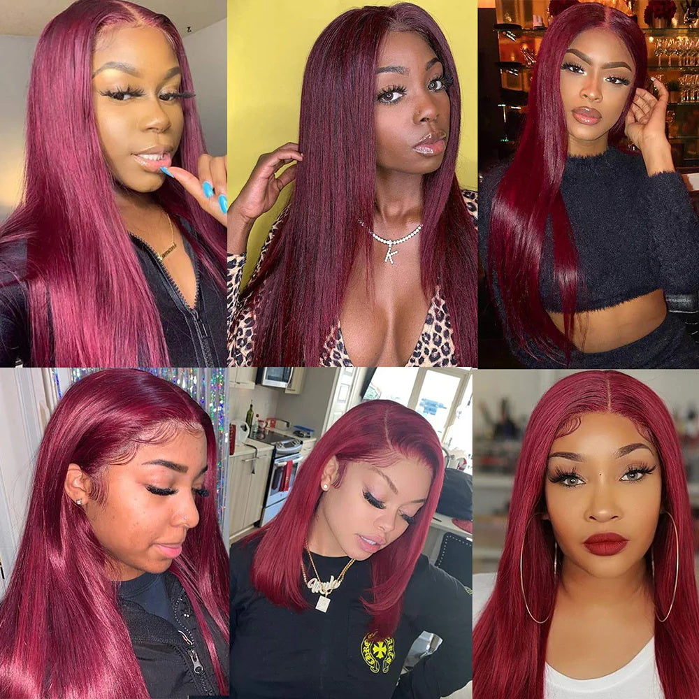DBO 99J Straight Hair Wig with 4x4 Lace Closure