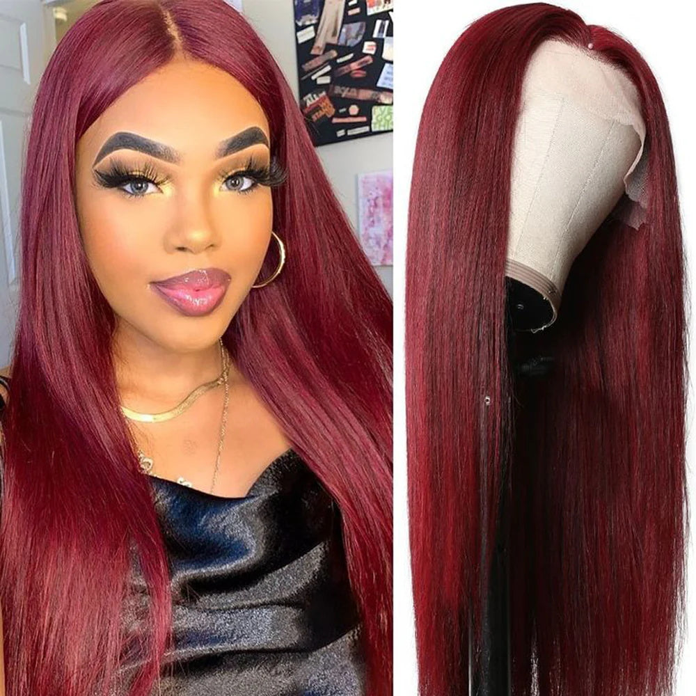 DBO 99J Straight Hair Wig with 4x4 Lace Closure