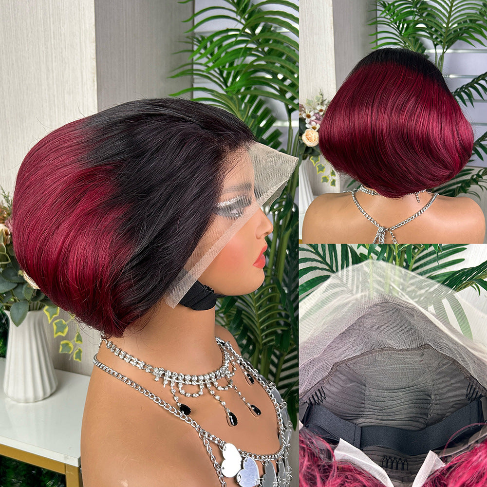 DBO Peruvian 13x4 Lace Front Wig Bob wigs #T1B/99J