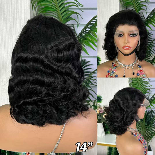 SDD loose body wig 12-26 inch stock 14 inch Black