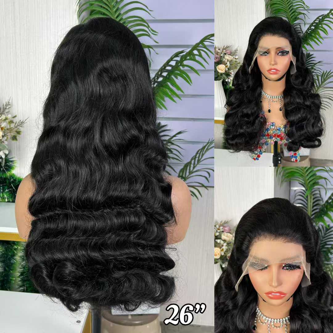 SDD loose body wig 12-26 inch stock 26 inch Black